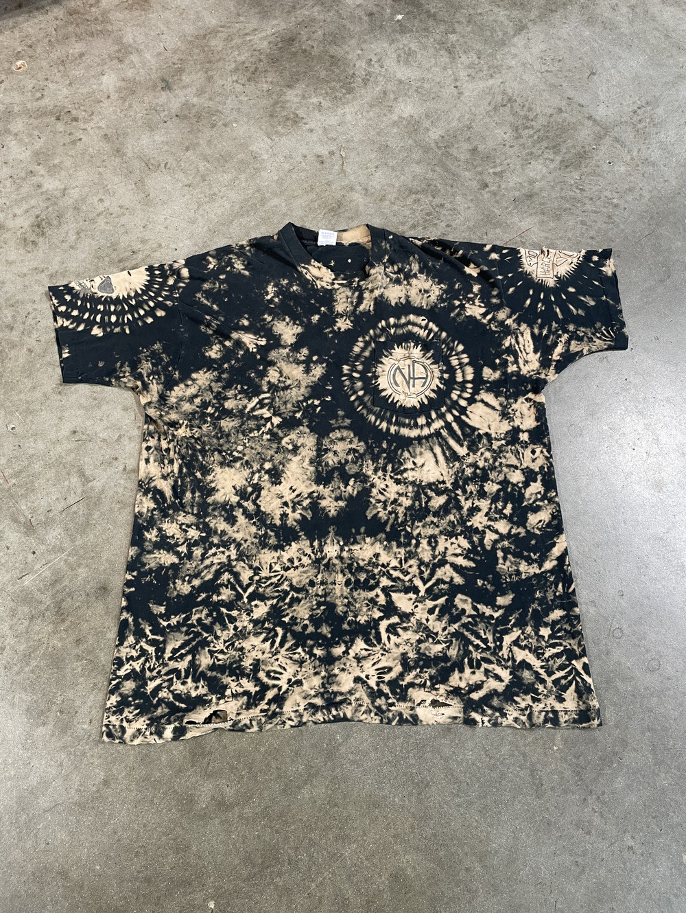 90s Thrashed Tie Dye Harley Narcotics Anonymous XXXL 28x25